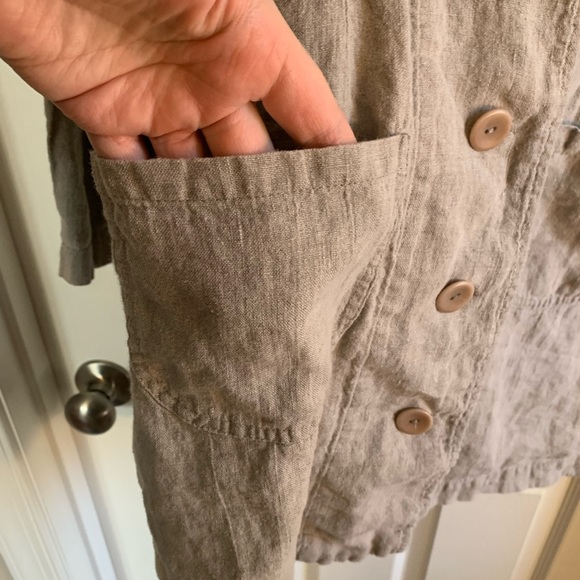 Khaki/tan colored Flax jacket - Picture 5 of 6